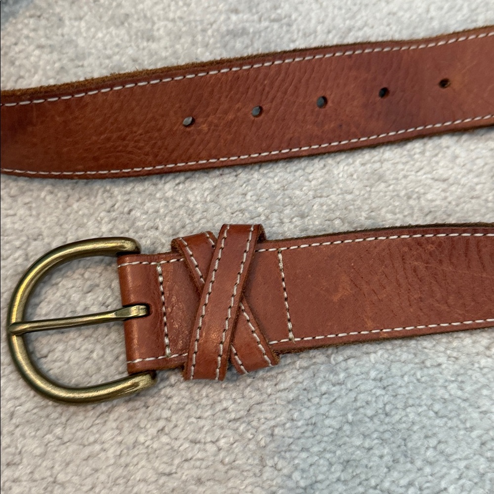 Leather M brown belt - Picture 2 of 5